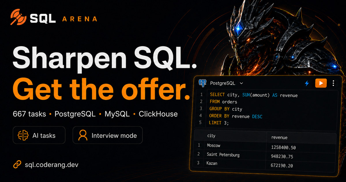 SQL Problems Catalog from Top Companies | SQL Arena